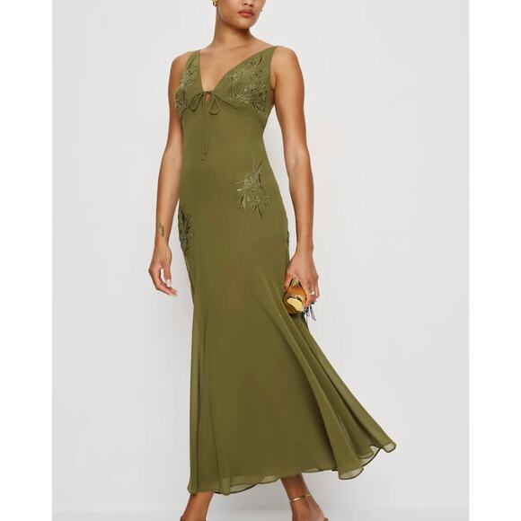 Reformation Dresses & Skirts - Reformation Olive Green Maxi Dress